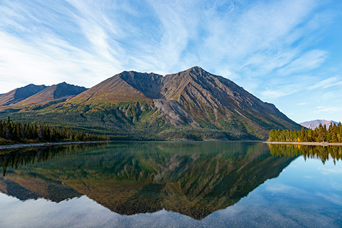 image of mountain with lake 